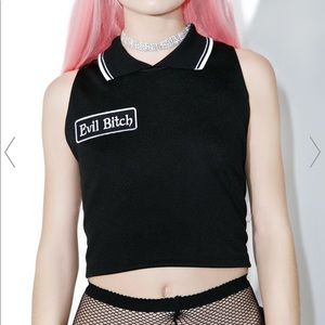 Dollskill Evil b!tch crop top